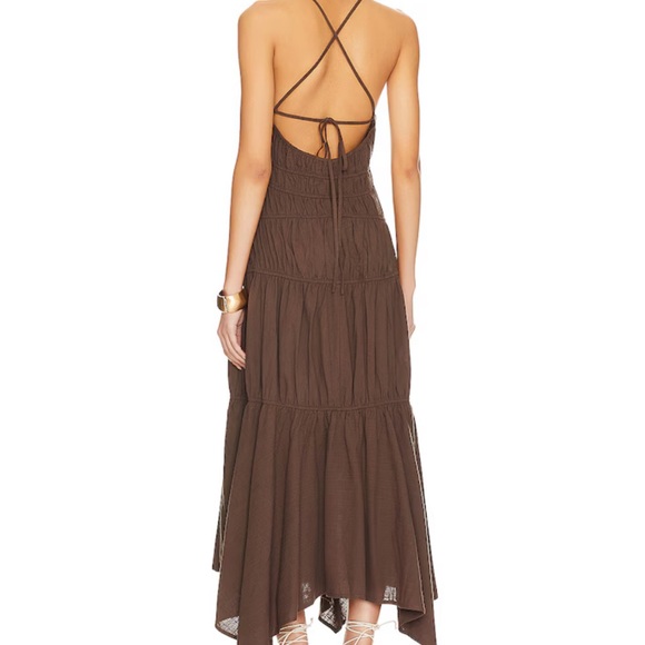 Revolve SNDYS Tahlia Dress in Chocolate - Picture 2 of 4